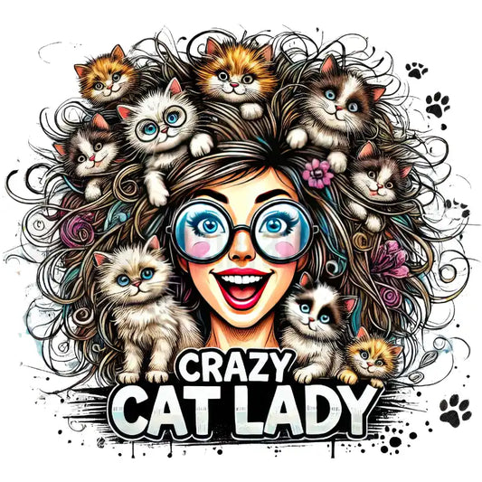 Design Vorschau Crazy Cat Laydy - bunt