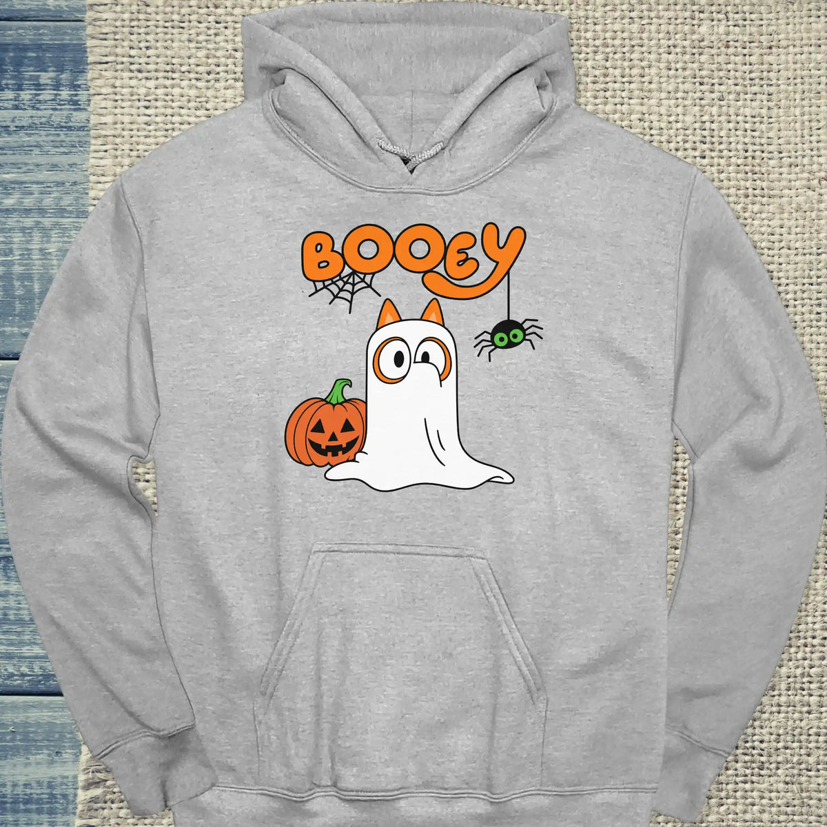 Hoodie - Booey - Unisex - Katze Grau