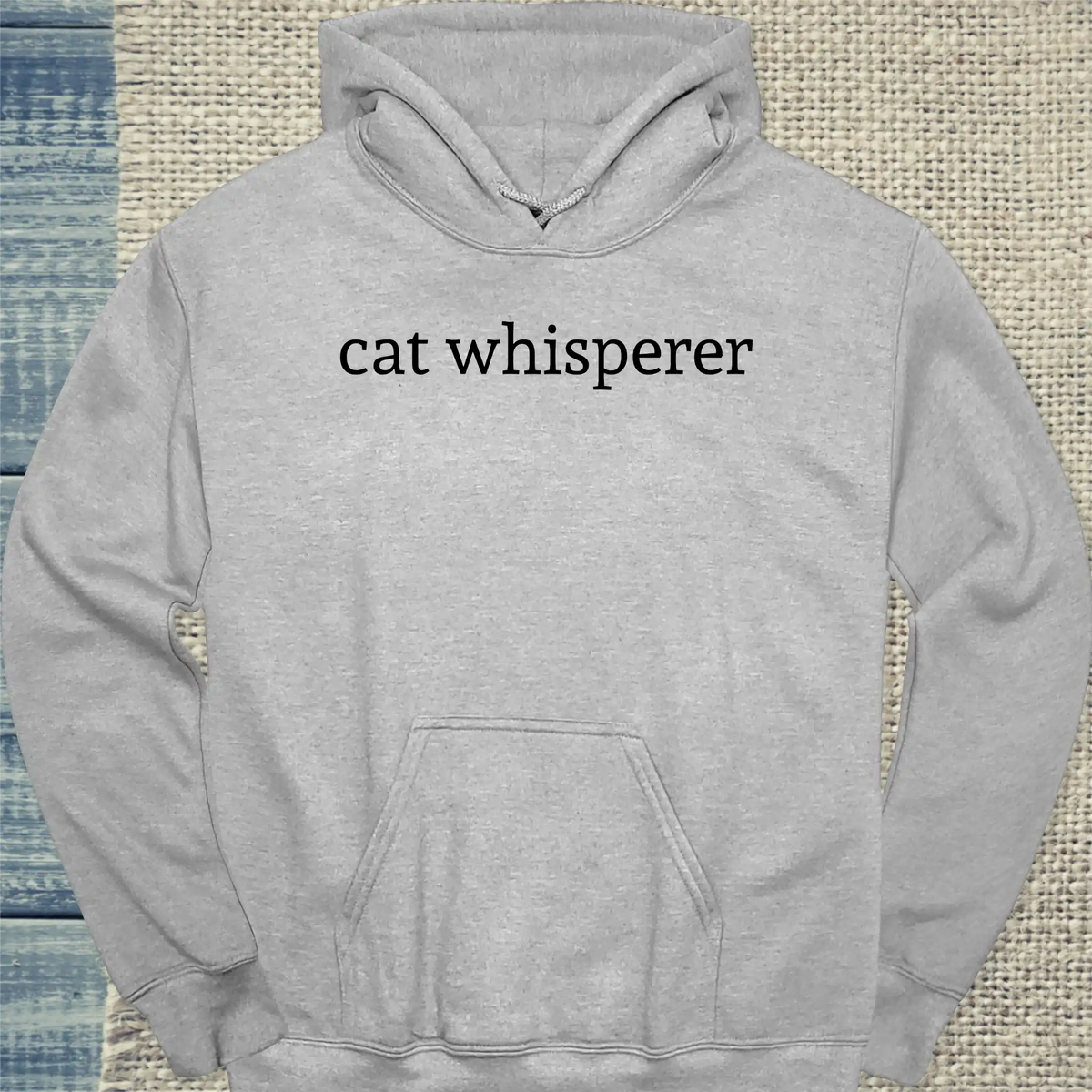 Hoodie - cat whisperer - Unisex - Katze Grau