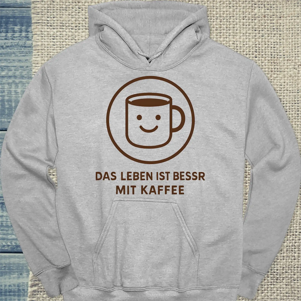 Hoodie - Das Leben ist besser mit Kaffee - Unisex - Kaffee - Grau