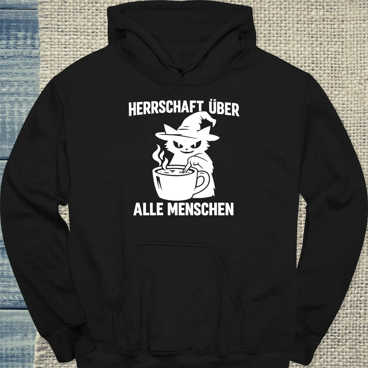 Hoodie - Herrschaft - Unisex - Katze, Halloween Schwarz