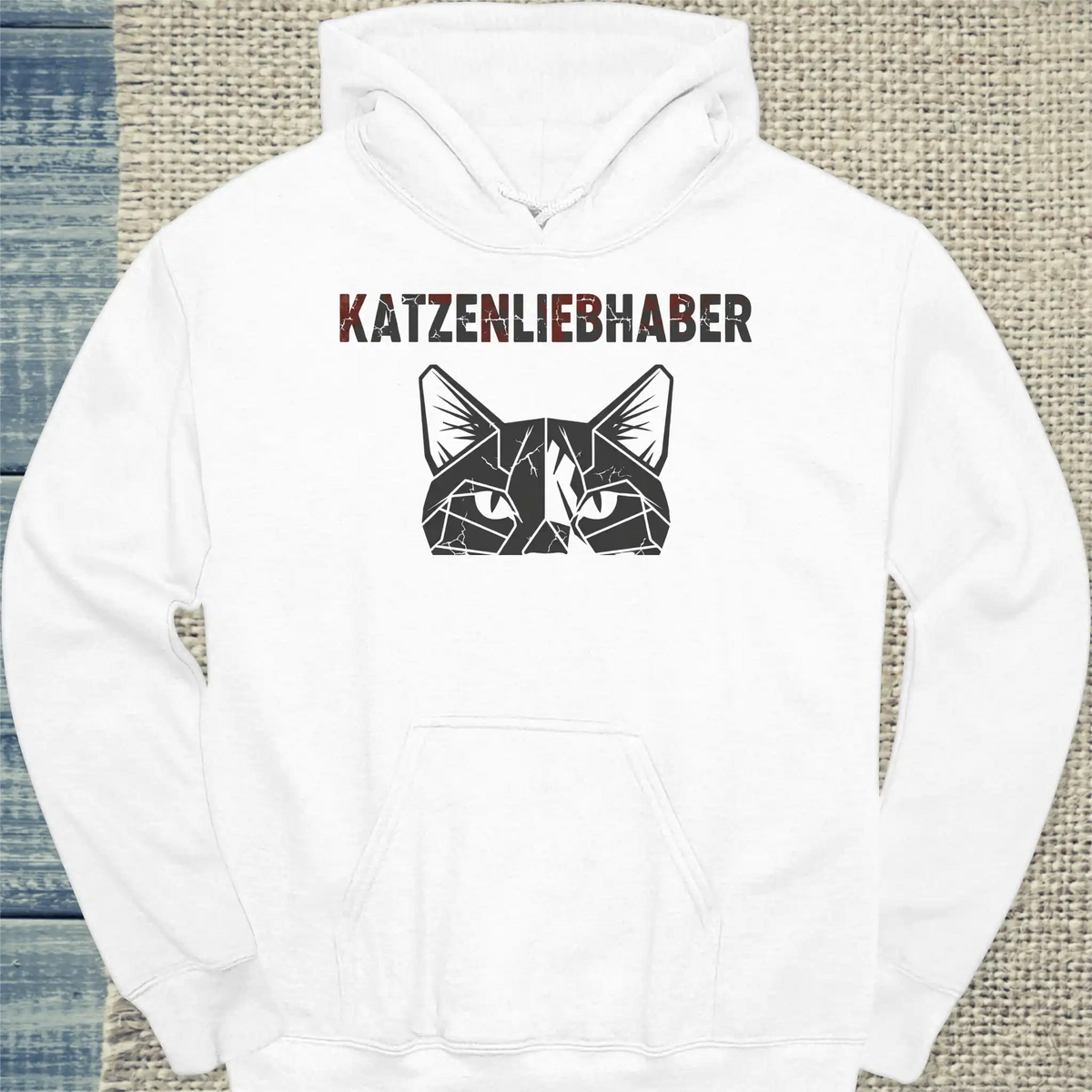 Hoodie - Katzenliebhaber - Unisex - Katze Weiß