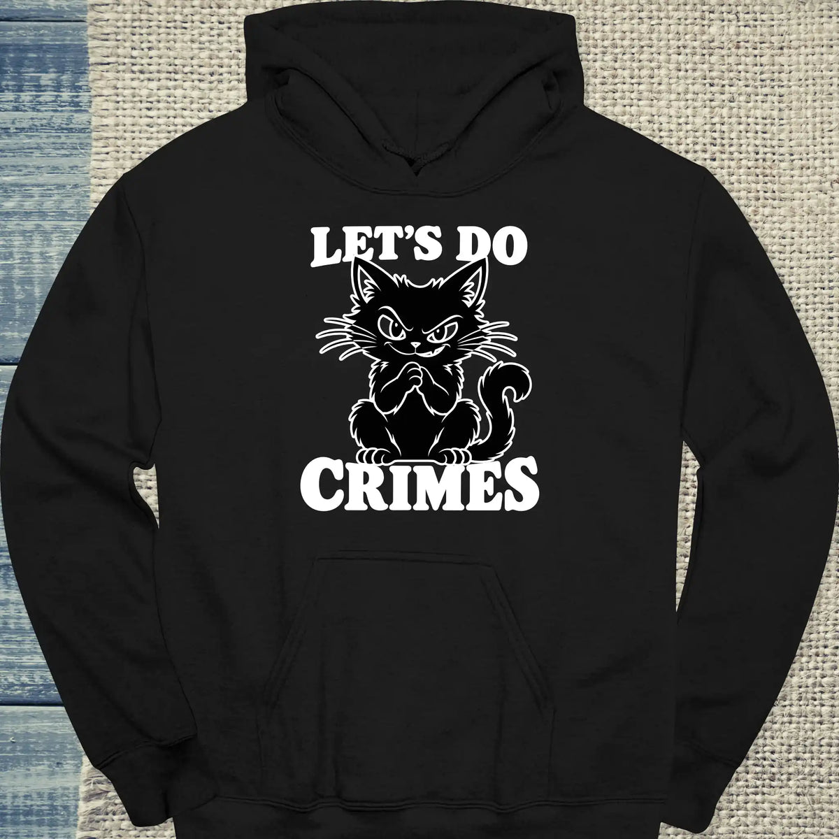 Hoodie - LET'S DO CRIMES - Unisex - Katze Schwarz