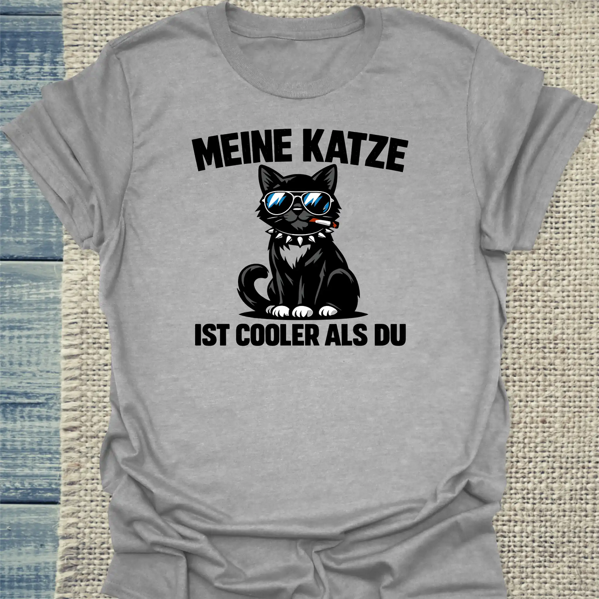 T-Shirt - Cooler als du - Unisex - Katze Grau