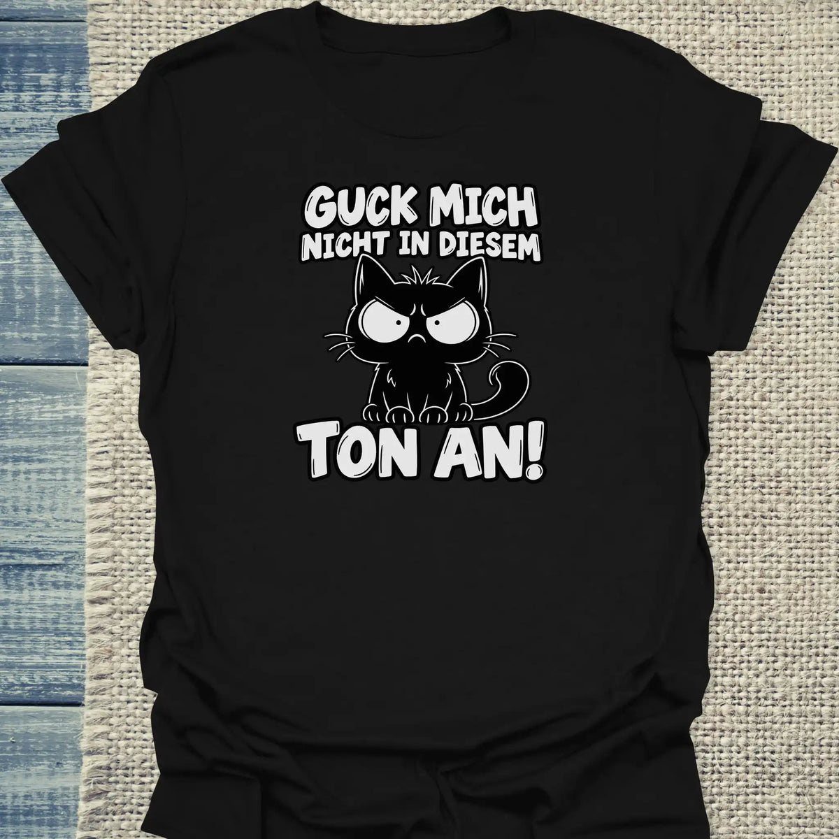 T-Shirt - Guck mich mich nicht - Unisex - Katze Schwarz