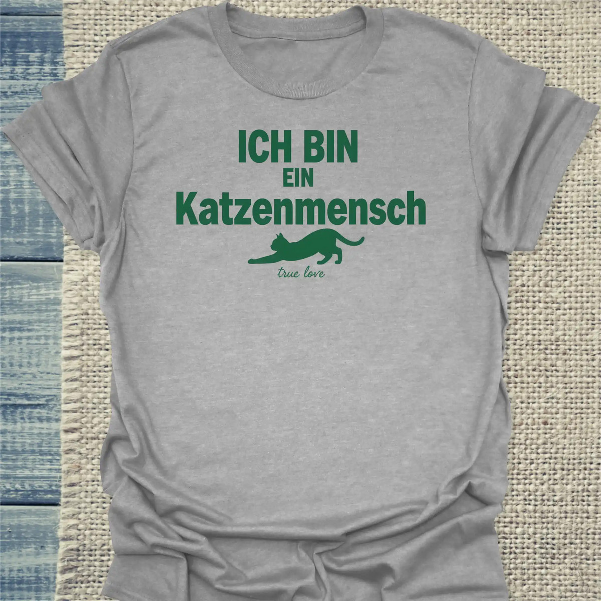 T-Shirt - Ich bin ein Katzenmensch - Unisex - Katze Grau