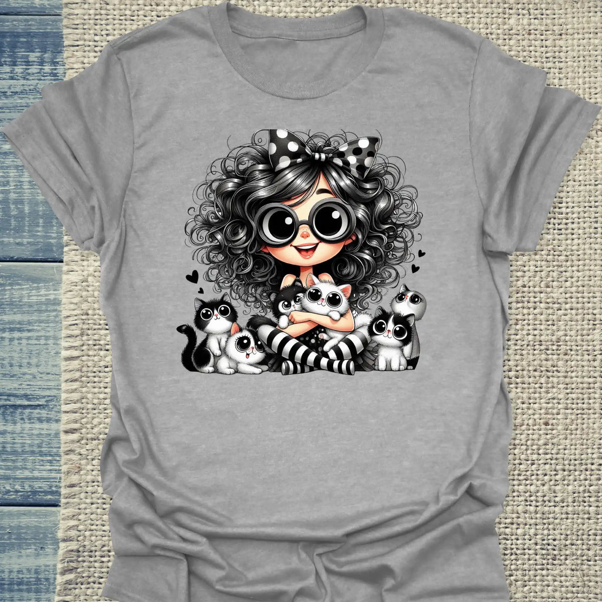 T-Shirt - Ich mag halt Katzen - Unisex - Kaffee, Cat Lady Grau