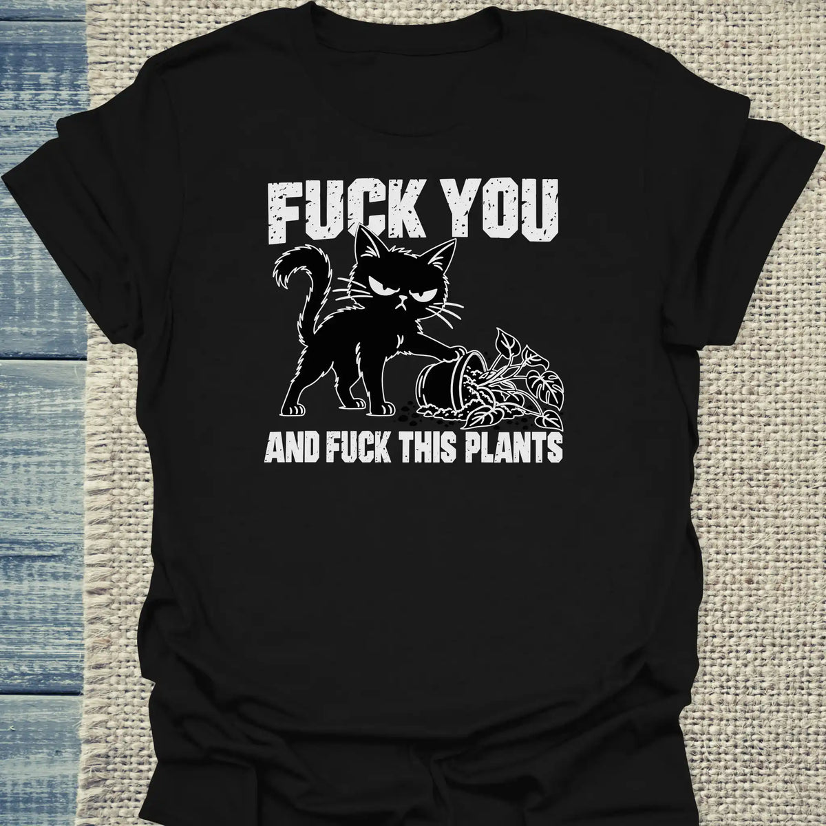 T-Shirt - This Plants - Unisex - Katze Schwarz