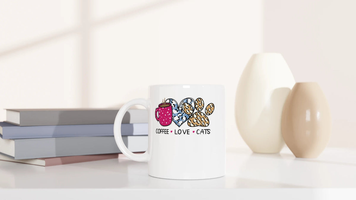 Tasse 325ml - Coffee - Love - Cats - Katze & Kaffee