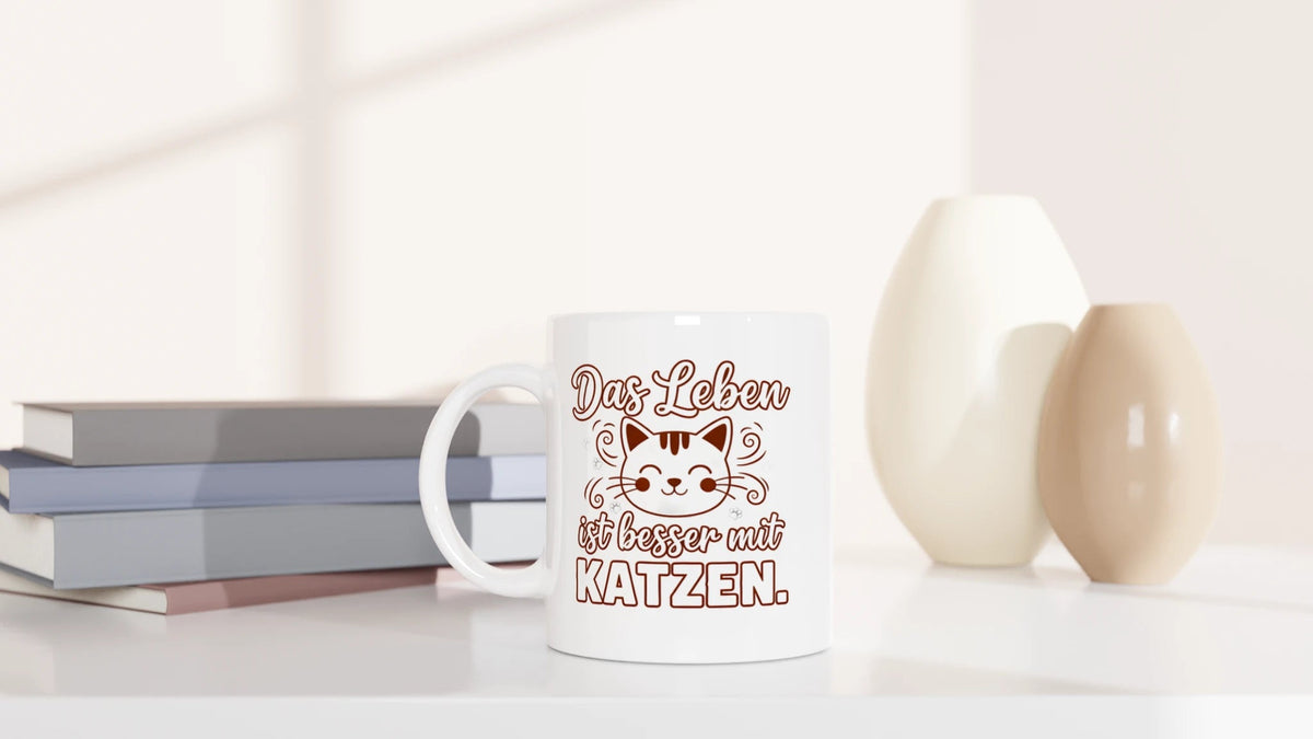 Tasse 325ml - Das leben ist besser mit Katzen - Katze