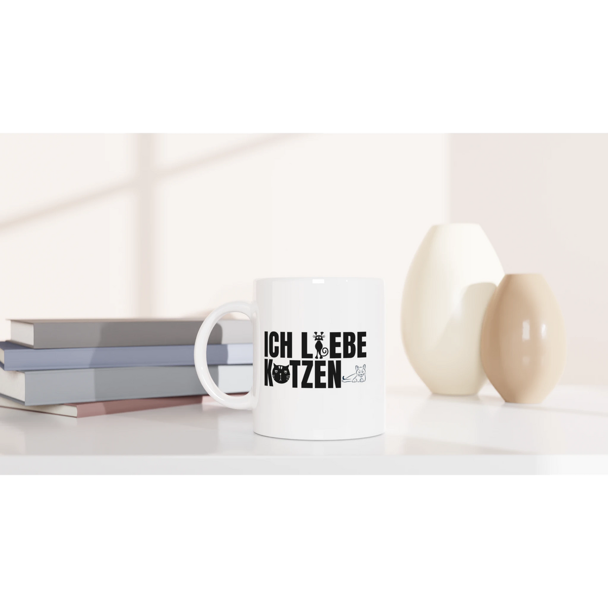 Tasse 325ml - Ich liebe Katzen - Katze