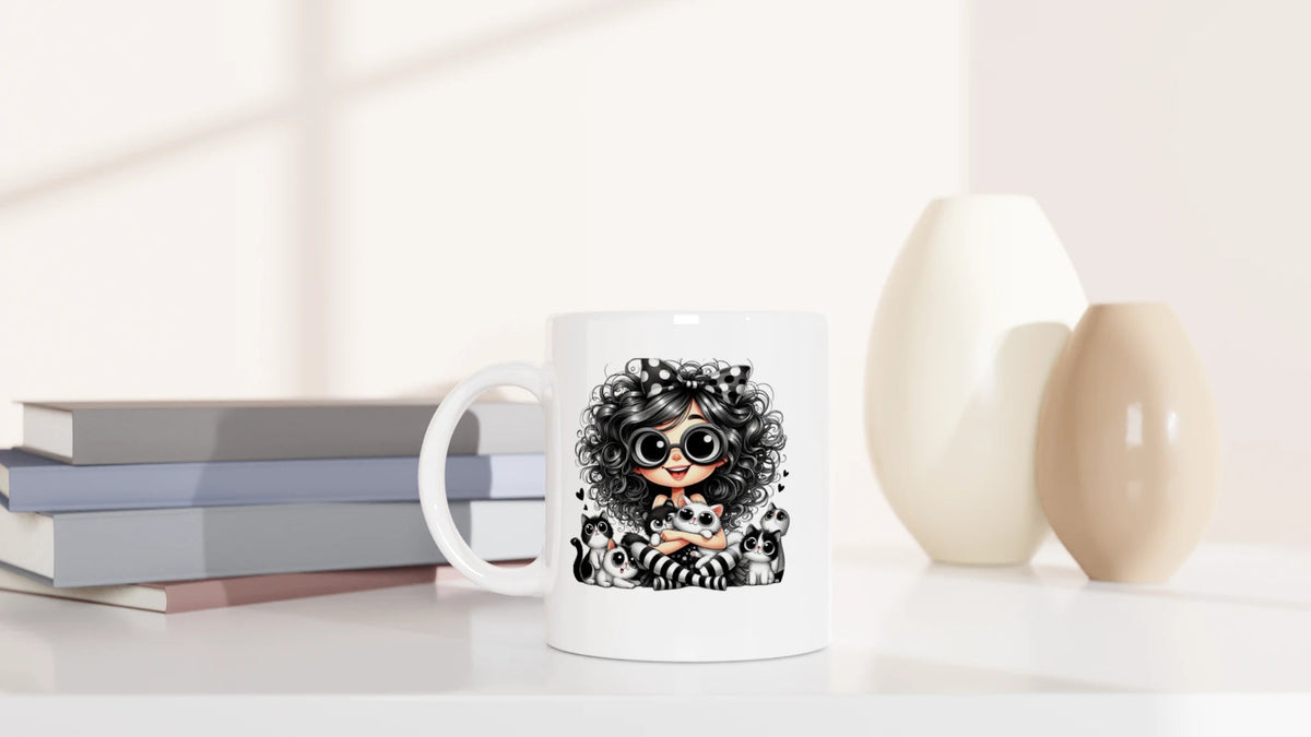 Tasse 325ml - Ich mag halt Katzen - Kaffee, Cat Lady