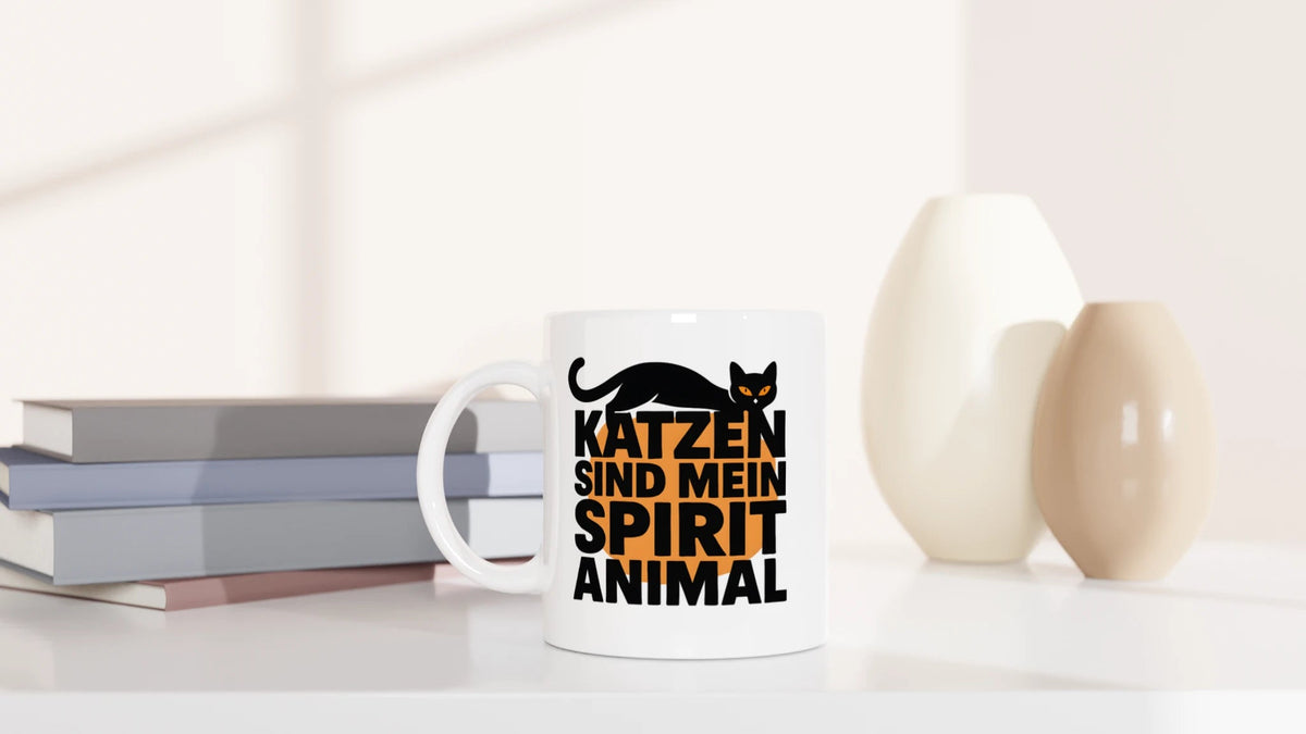 Tasse 325ml - Katzen sind mein Spirit Animal - Katze