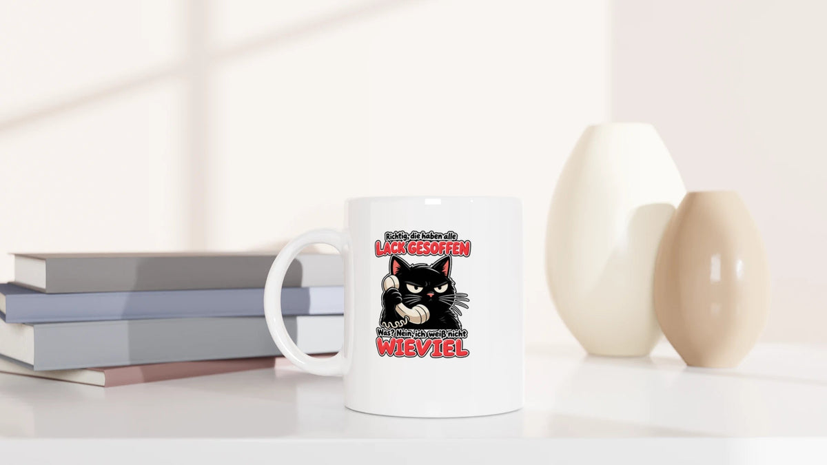 Tasse 325ml - Lack gesoffen - Katze