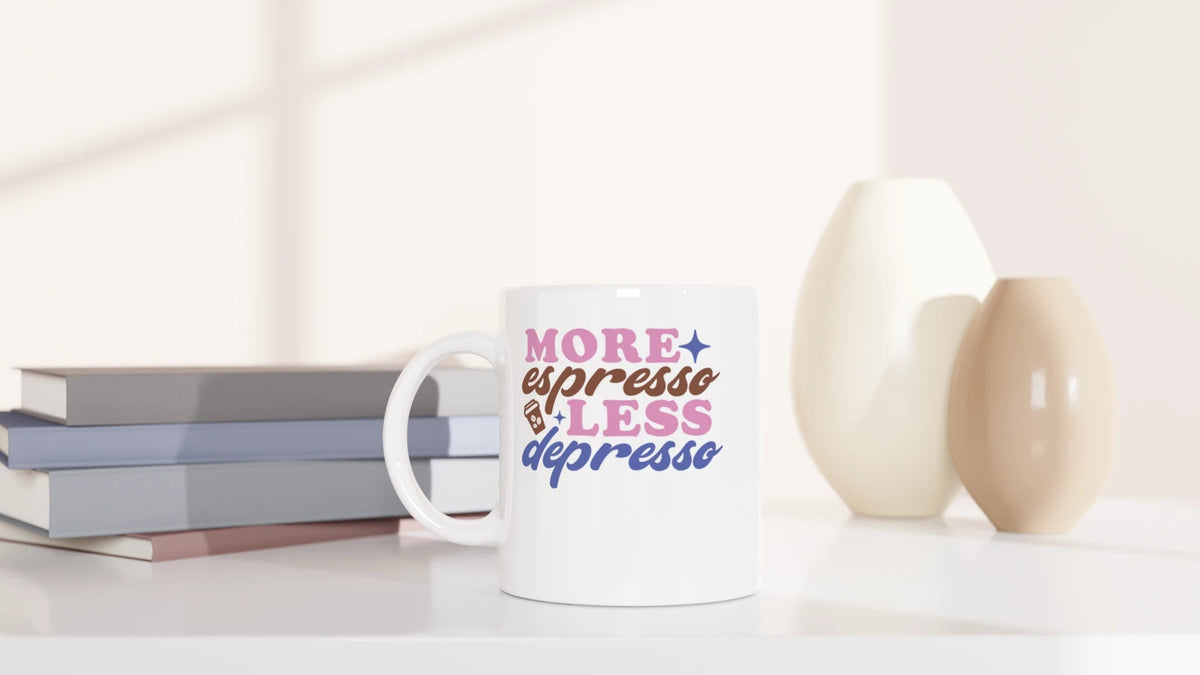 Tasse 325ml - More Espresso Less Depresso - Kaffee