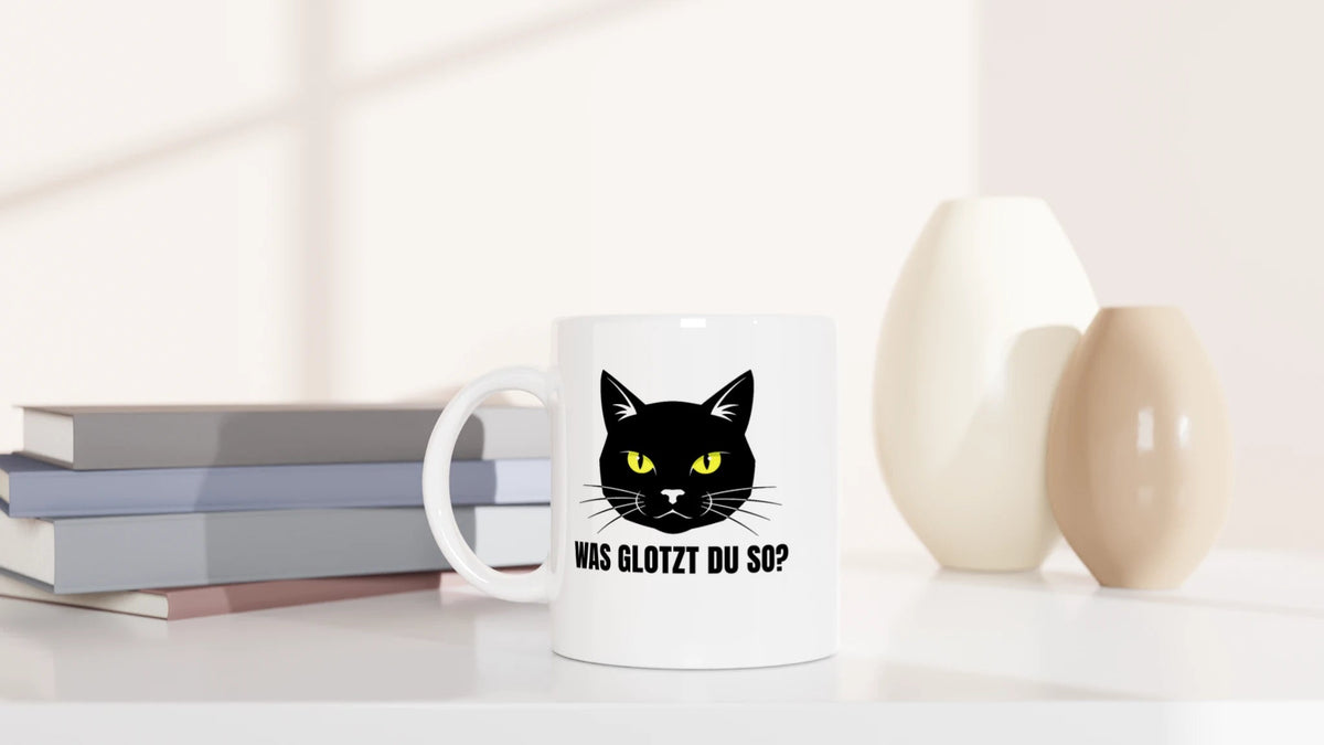 Tasse 325ml - Was glotzt du so? - Katze