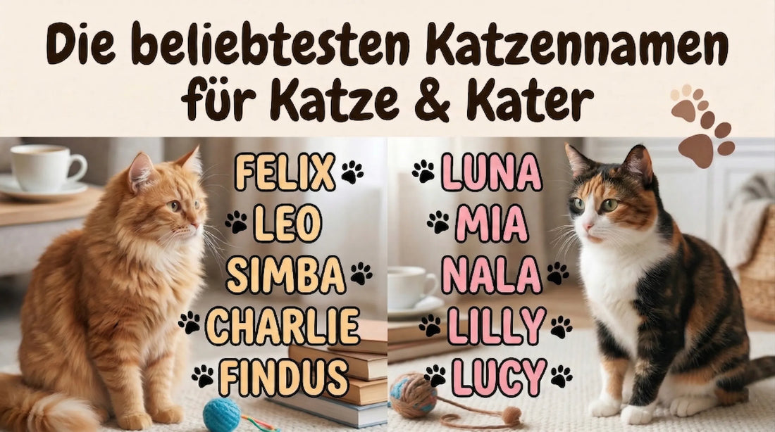 Die beliebtesten Katzennamen für Katze & Kater