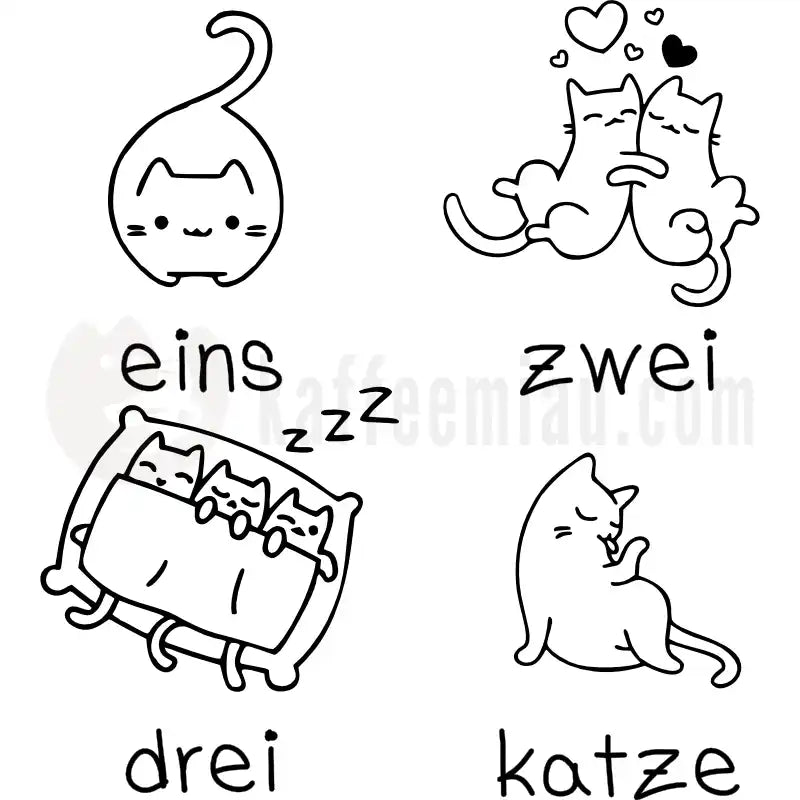 Design Vorschau eins zwei drei katze zzz