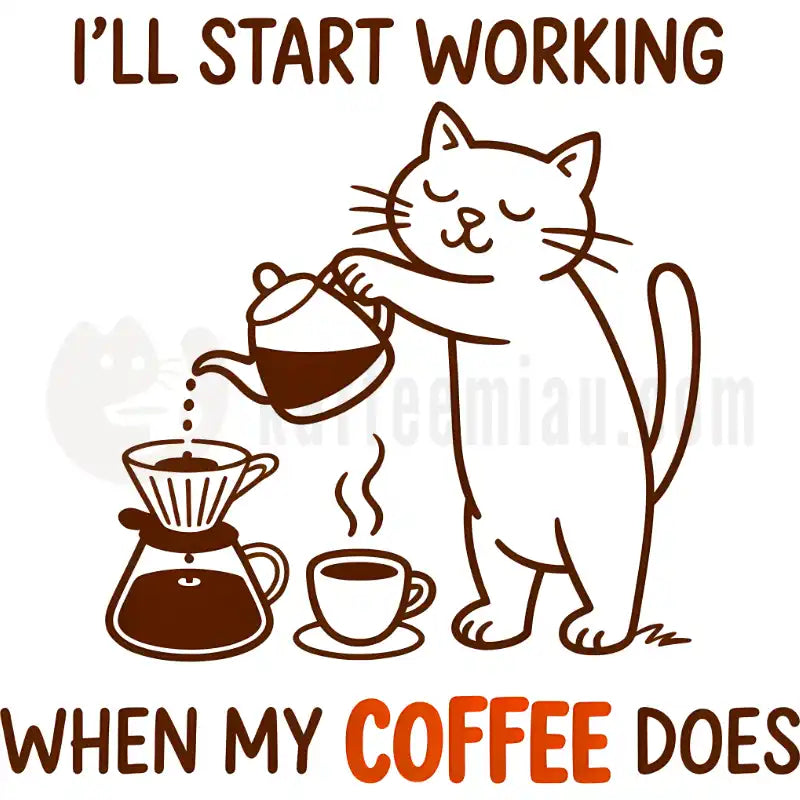 Design Vorschau I'll start working, when my Coffee does