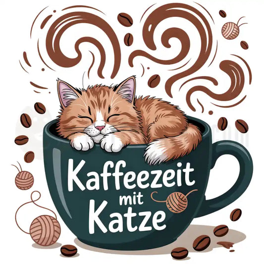 Design Vorschau Kaffeezeit mit Katze