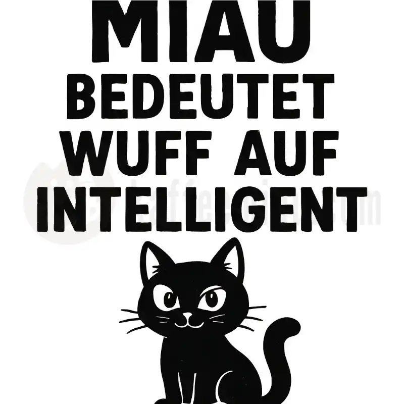 Design Vorschau Miau bedeutet Wuff auf intelligent