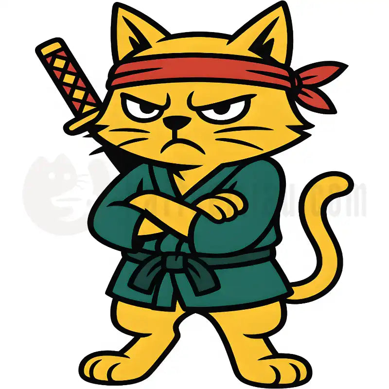 Design Vorschau Samurai Cat
