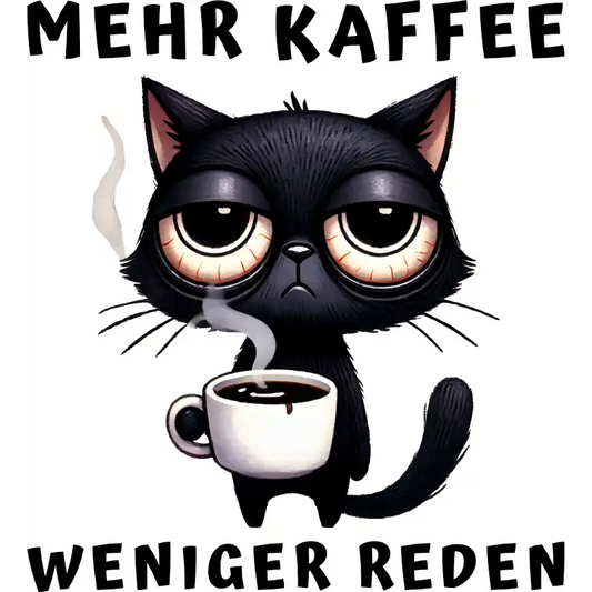 Design - Mehr Kaffee - Weniger Reden - T-Shirt, Hoodie & Tasse