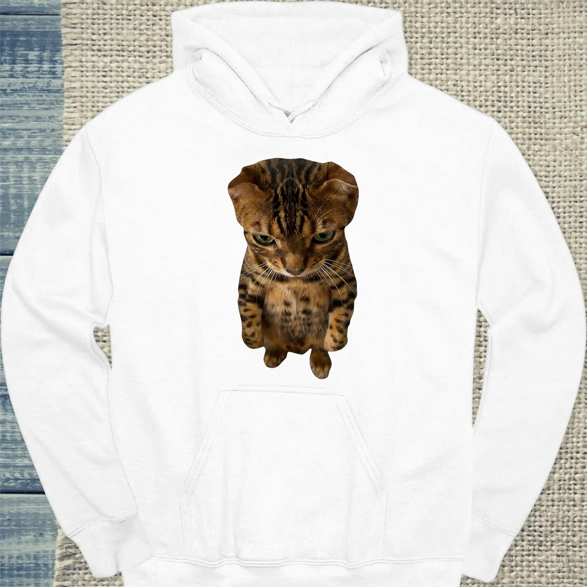 Hoodie - Bengal Sweetness - Unisex - Katze Weiß