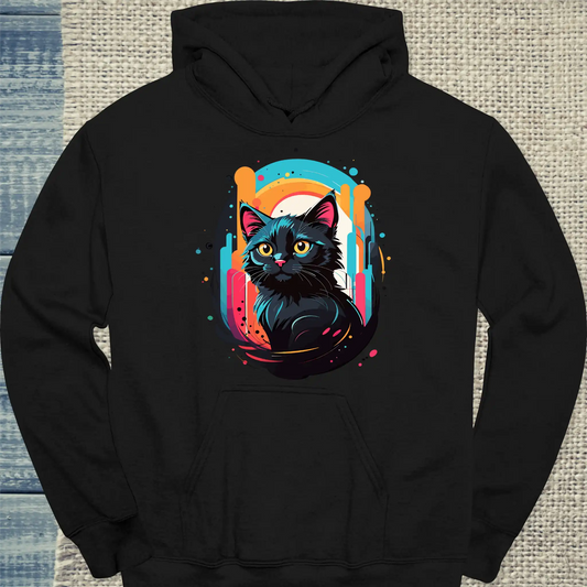 Hoodie - Black Cat Colors - Unisex - Katze Schwarz