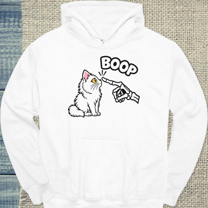 Hoodie - Boop - Unisex - Katze, Halloween Weiß