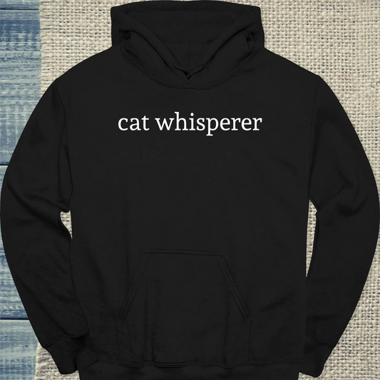 Hoodie - cat whisperer - Unisex - Katze Schwarz
