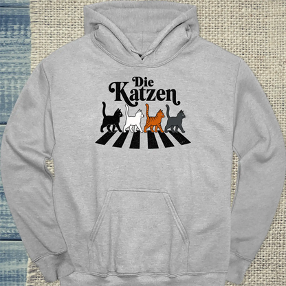 Hoodie - Die Katzen - Unisex - Katze Grau