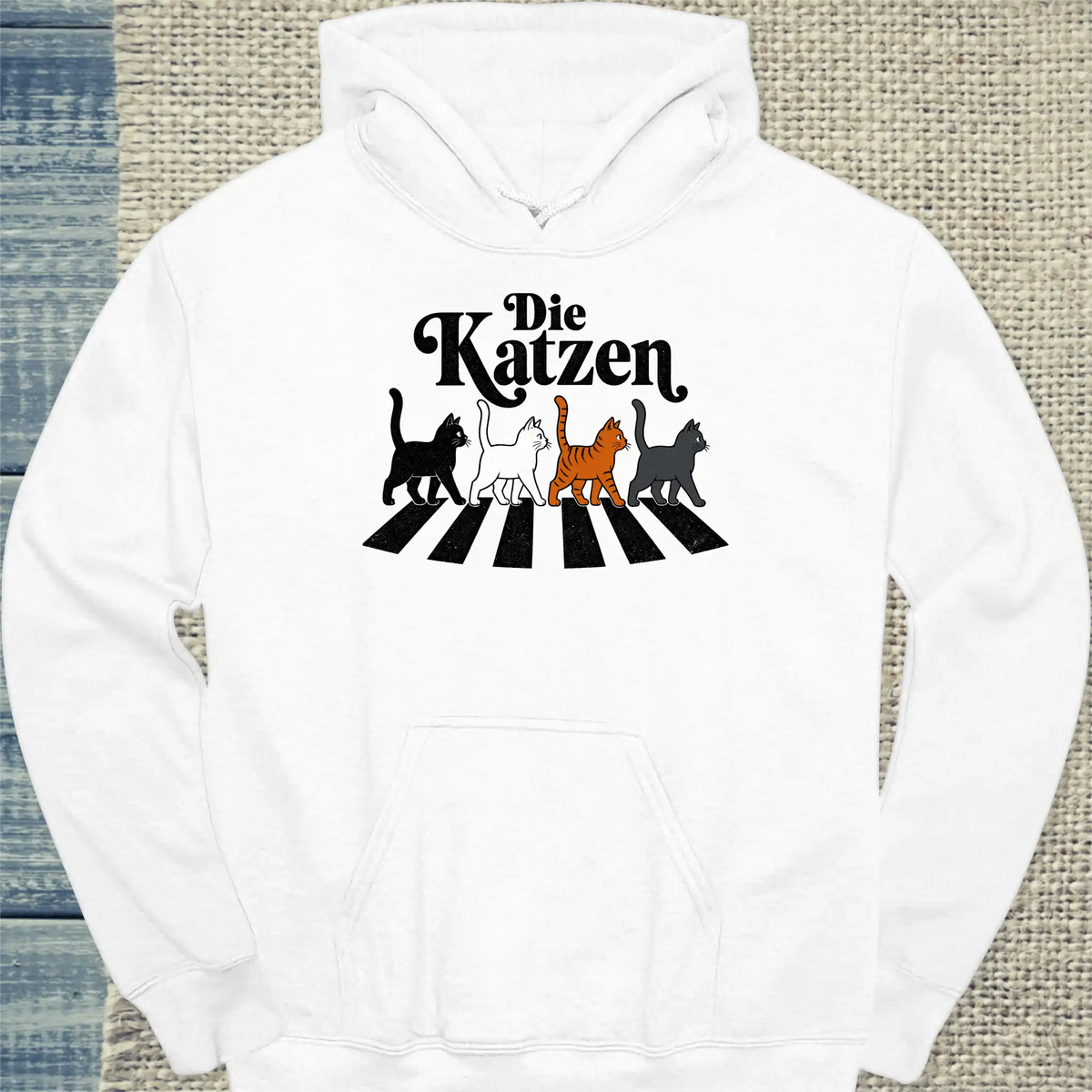 Hoodie - Die Katzen - Unisex - Katze Weiß