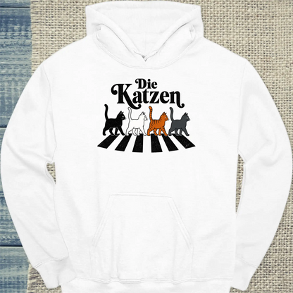 Hoodie - Die Katzen - Unisex - Katze Weiß