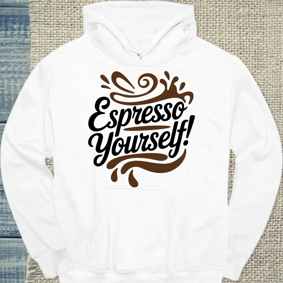 Hoodie - Espresso Yourselfe - Unisex - Kaffee Weiß