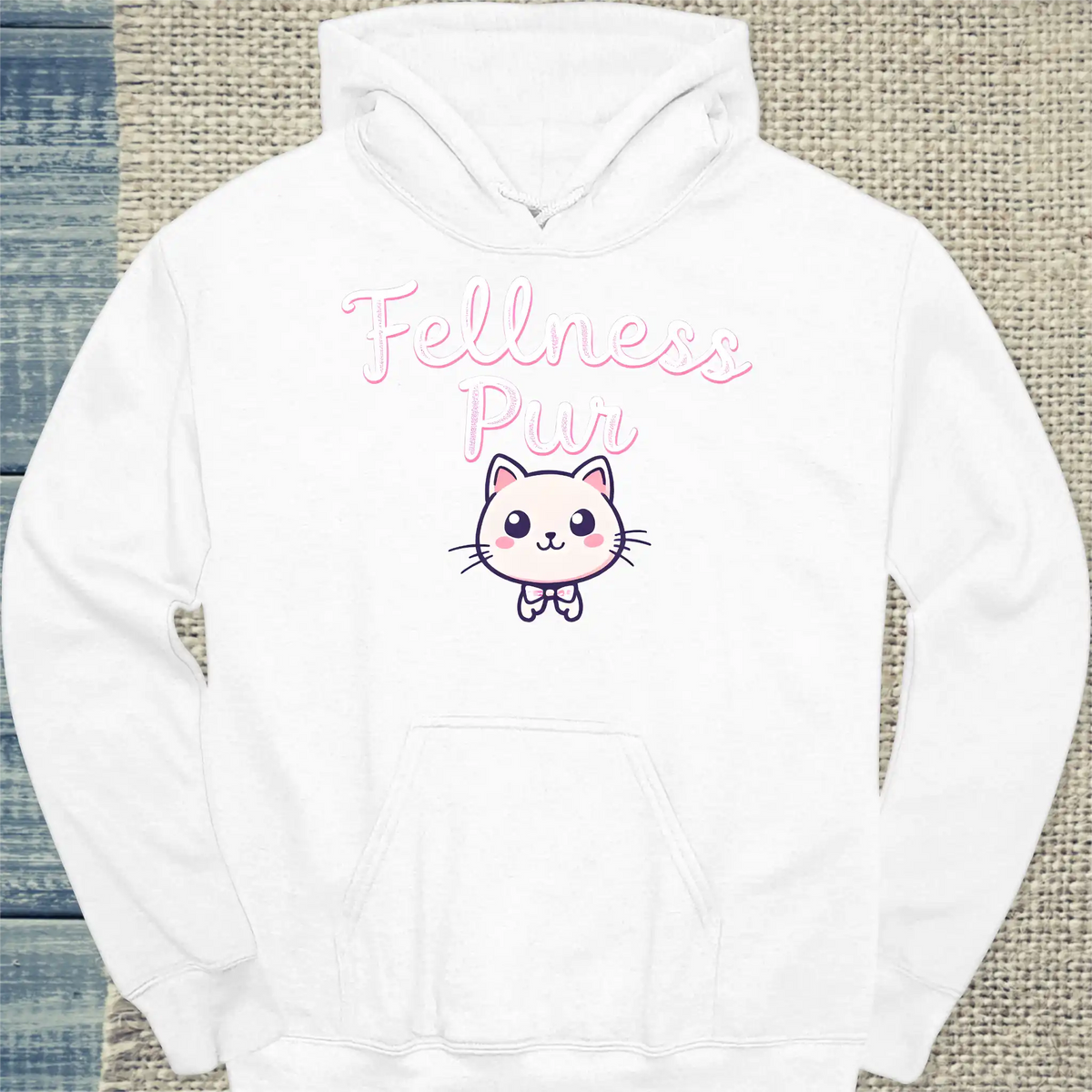 Hoodie - Fellness pur - Unisex - Katze Weiß