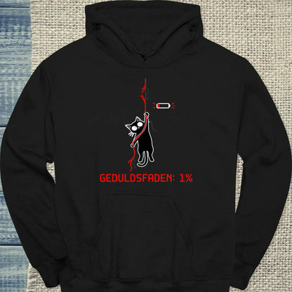 Hoodie - Geduldsfaden: 1% - Unisex - Katze Schwarz
