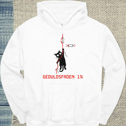 Hoodie - Geduldsfaden: 1% - Unisex - Katze Weiß