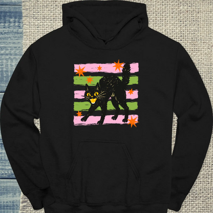 Hoodie - Halloween Cat - Unisex - Katze, Halloween Schwarz