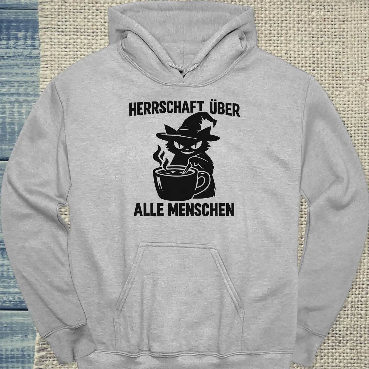 Hoodie - Herrschaft - Unisex - Katze, Halloween Grau