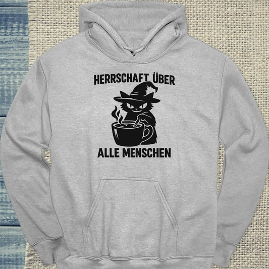 Hoodie - Herrschaft - Unisex - Katze, Halloween Grau