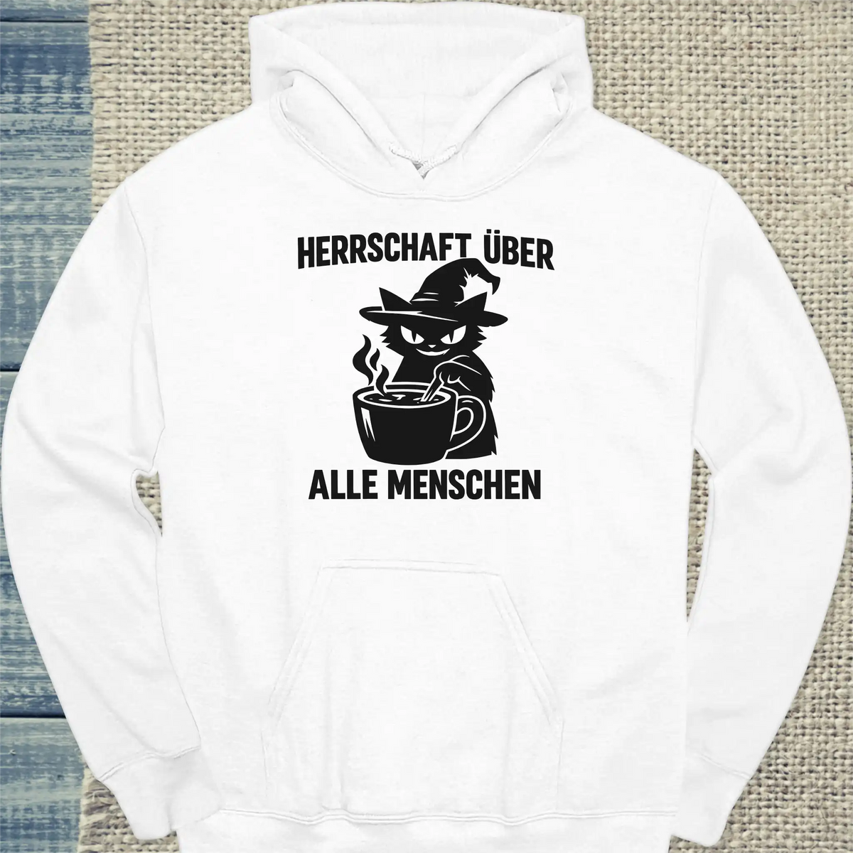 Hoodie - Herrschaft - Unisex - Katze, Halloween Weiß
