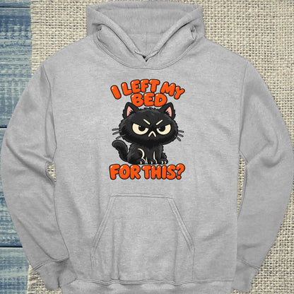 Hoodie - I left my bed for this - Unisex - Katze Grau