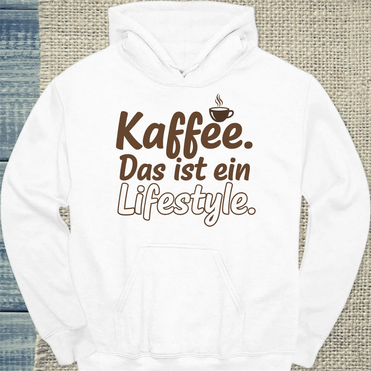 Hoodie - Kaffee. Das ist ein Lifestyle. - Unisex - Kaffee Weiß