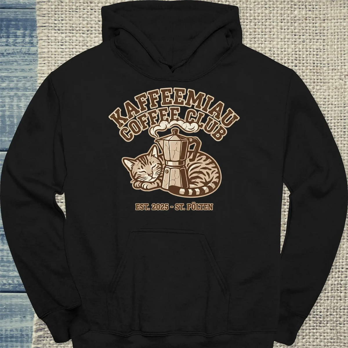 Hoodie - KaffeeMiau Coffee Club - Unisex - Katze, Kaffee, KaffeeMiau Schwarz