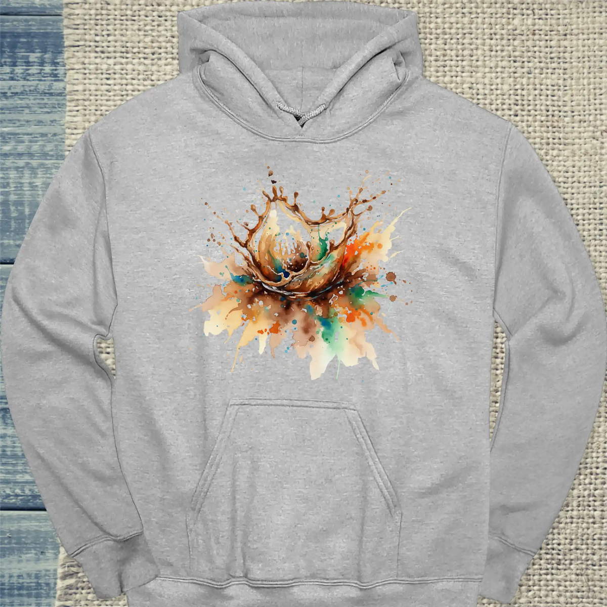 Hoodie - Kaffeespritzer - Unisex - Kaffee Grau