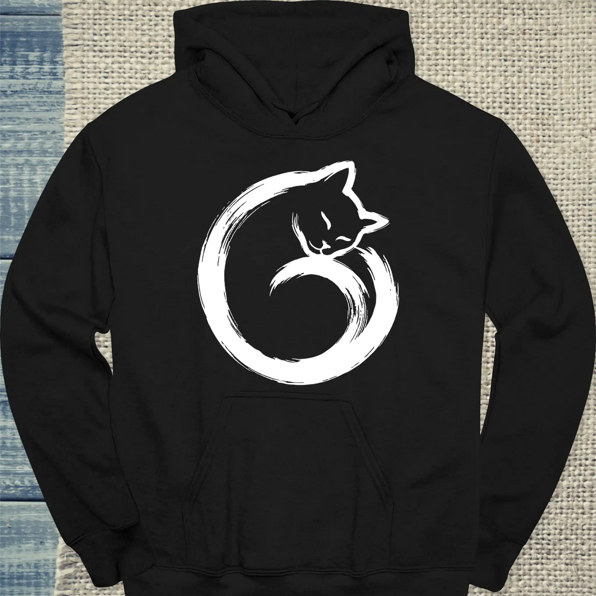 Hoodie - Katze Ying - Unisex - Katze Schwarz