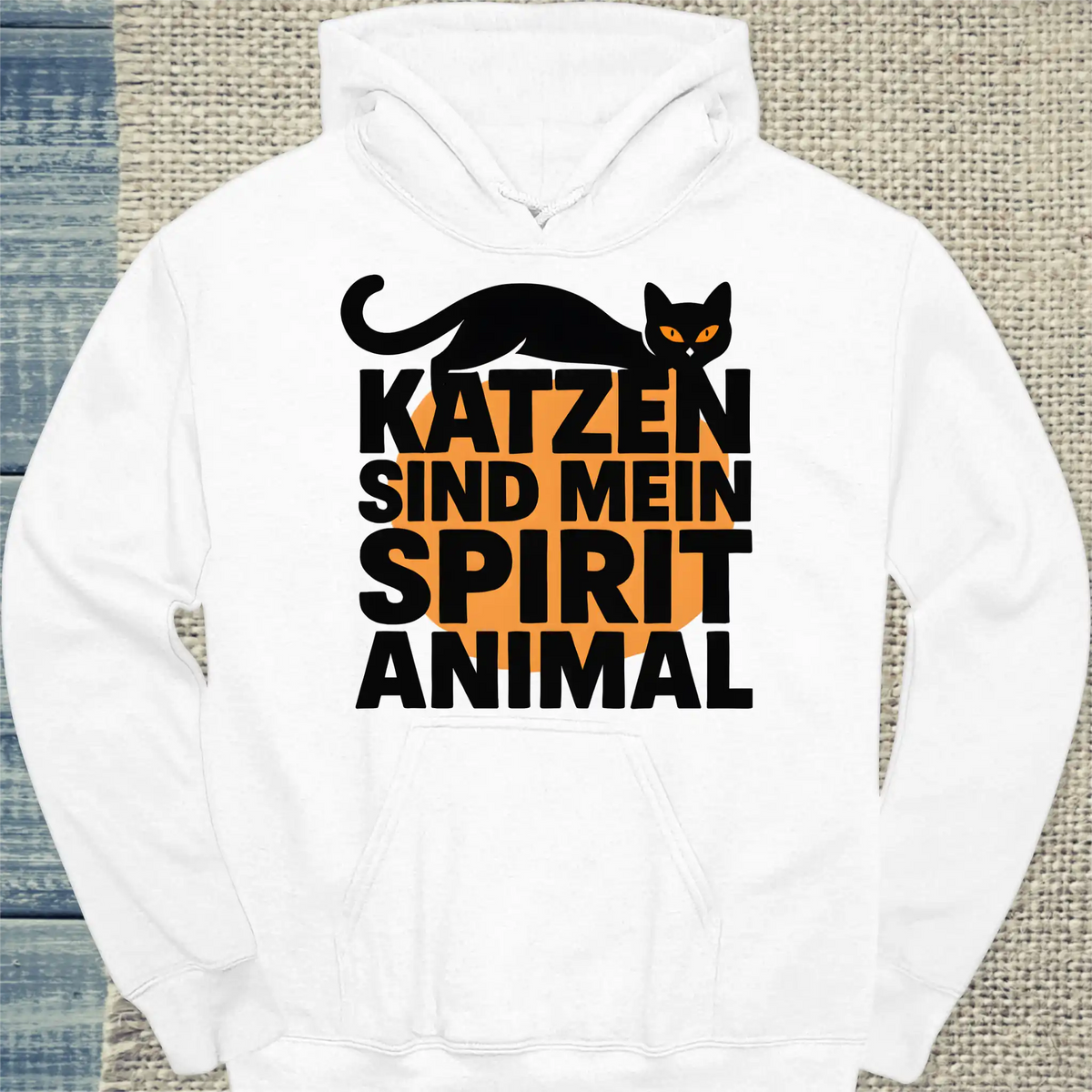 Hoodie - Katzen sind mein Spirit Animal - Unisex - Katze Weiß