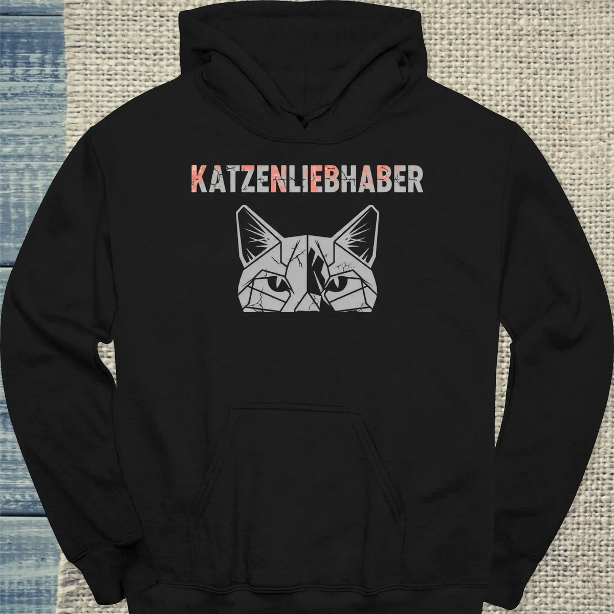 Hoodie - Katzenliebhaber - Unisex - Katze Schwarz