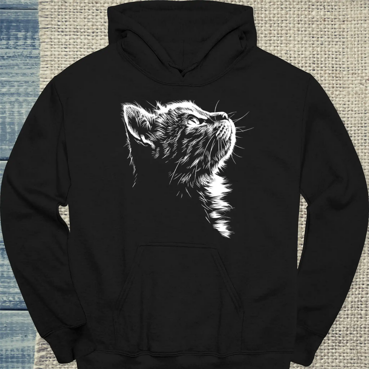 Hoodie - Liebeskummer - Unisex - Katze Schwarz